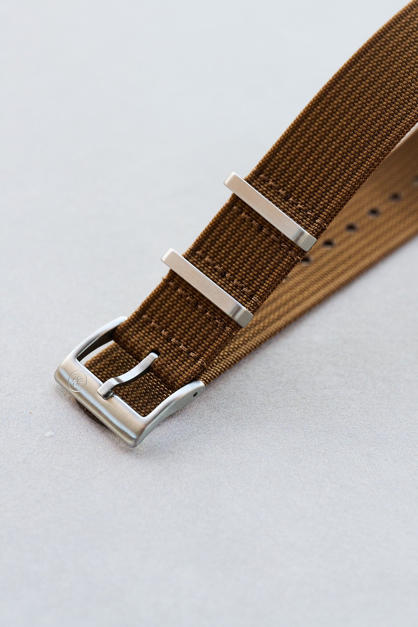 Premium Ribbed Fabric Watch Strap - Coffee - The Strap Tailor