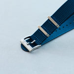 Premium Ribbed Fabric Watch Strap - Ocean Blue - The Strap Tailor