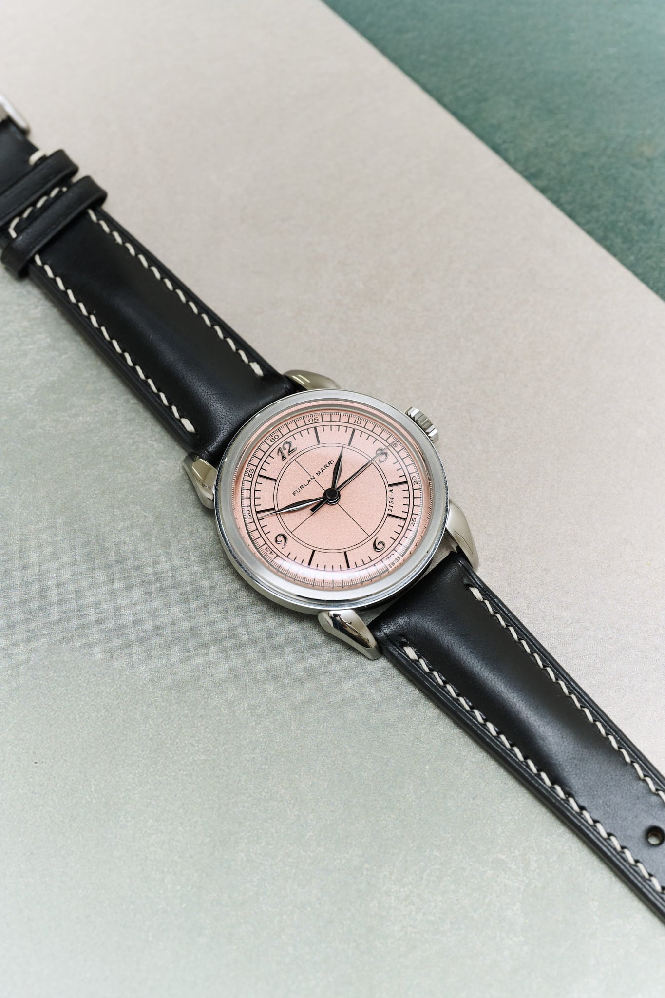 Buttero Watch Strap - Black & Cream - RTW - The Strap Tailor