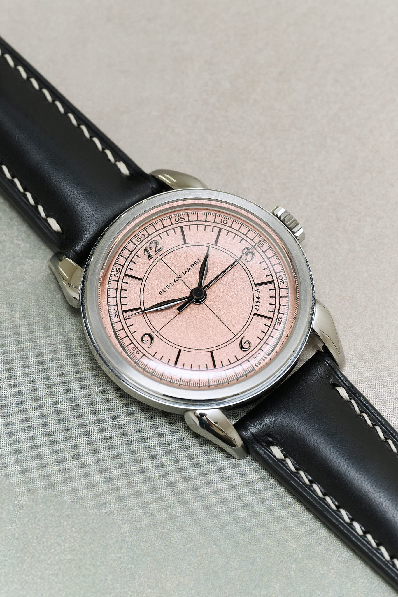 Buttero Watch Strap - Black & Cream - RTW - The Strap Tailor