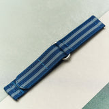 Premium Ribbed Two Piece Ballistic Nylon Strap - Navy & Blue Bond - The Strap Tailor