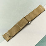 Premium Ribbed Two Piece Ballistic Nylon Strap - Mocha - The Strap Tailor