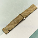 Premium Ribbed Two Piece Ballistic Nylon Strap - Mocha - The Strap Tailor