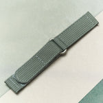 Premium Ribbed Two Piece Ballistic Nylon Strap - Smoke Grey - The Strap Tailor