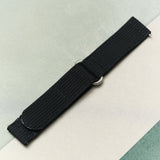 Premium Ribbed Two Piece Ballistic Nylon Strap - Black - The Strap Tailor