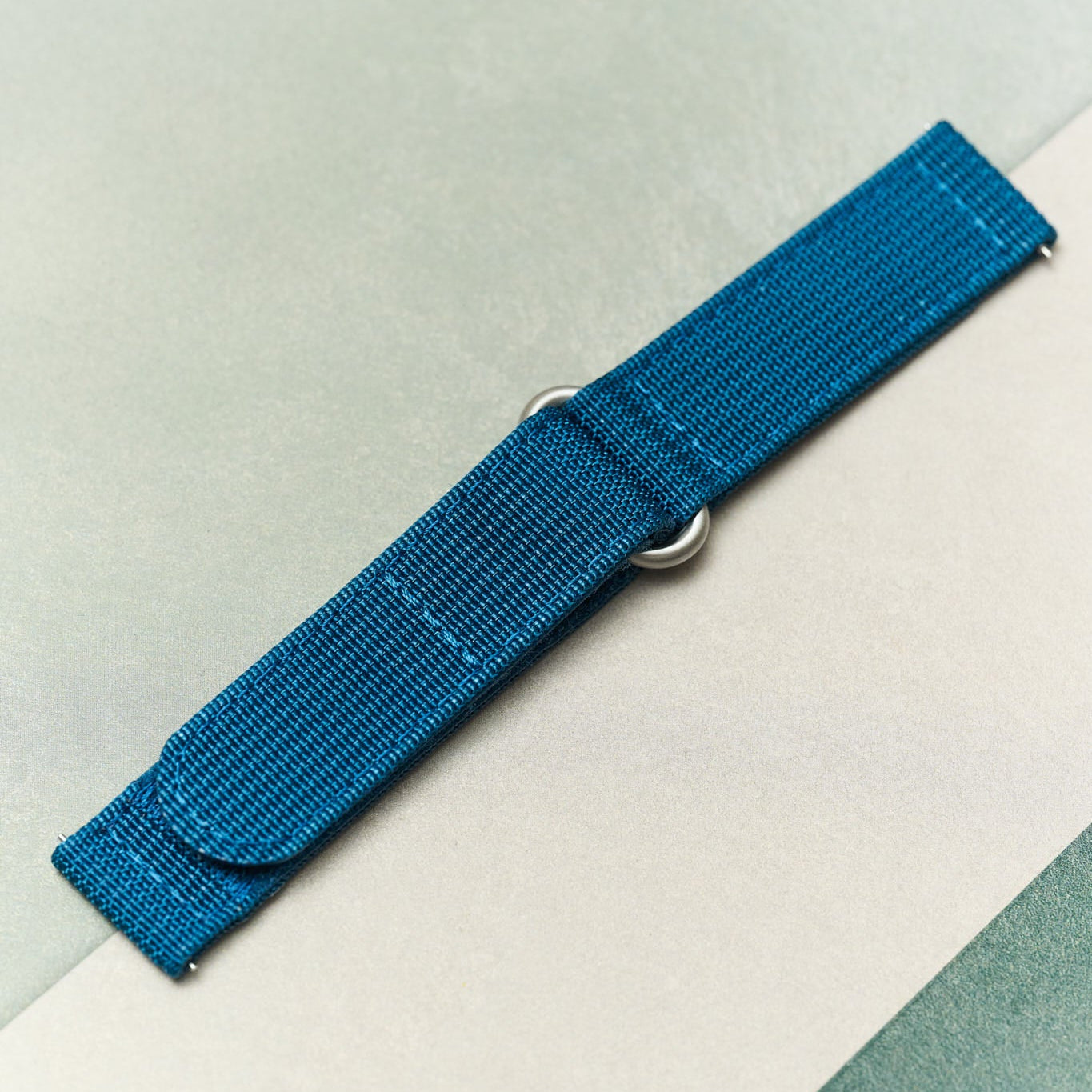 Premium Ribbed Two Piece Ballistic Nylon Strap - Ocean Blue - The Strap Tailor