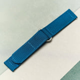 Premium Ribbed Two Piece Ballistic Nylon Strap - Ocean Blue - The Strap Tailor