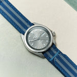 Premium Ribbed Two Piece Ballistic Nylon Strap - Navy & Blue Bond - The Strap Tailor