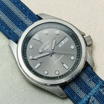 Premium Ribbed Two Piece Ballistic Nylon Strap - Navy & Blue Bond - The Strap Tailor