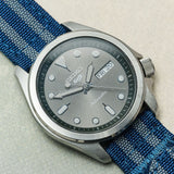 Premium Ribbed Two Piece Ballistic Nylon Strap - Navy & Blue Bond - The Strap Tailor