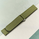 Premium Ribbed Two Piece Ballistic Nylon Strap - Army Green - The Strap Tailor