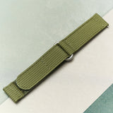 Premium Ribbed Two Piece Ballistic Nylon Strap - Army Green - The Strap Tailor