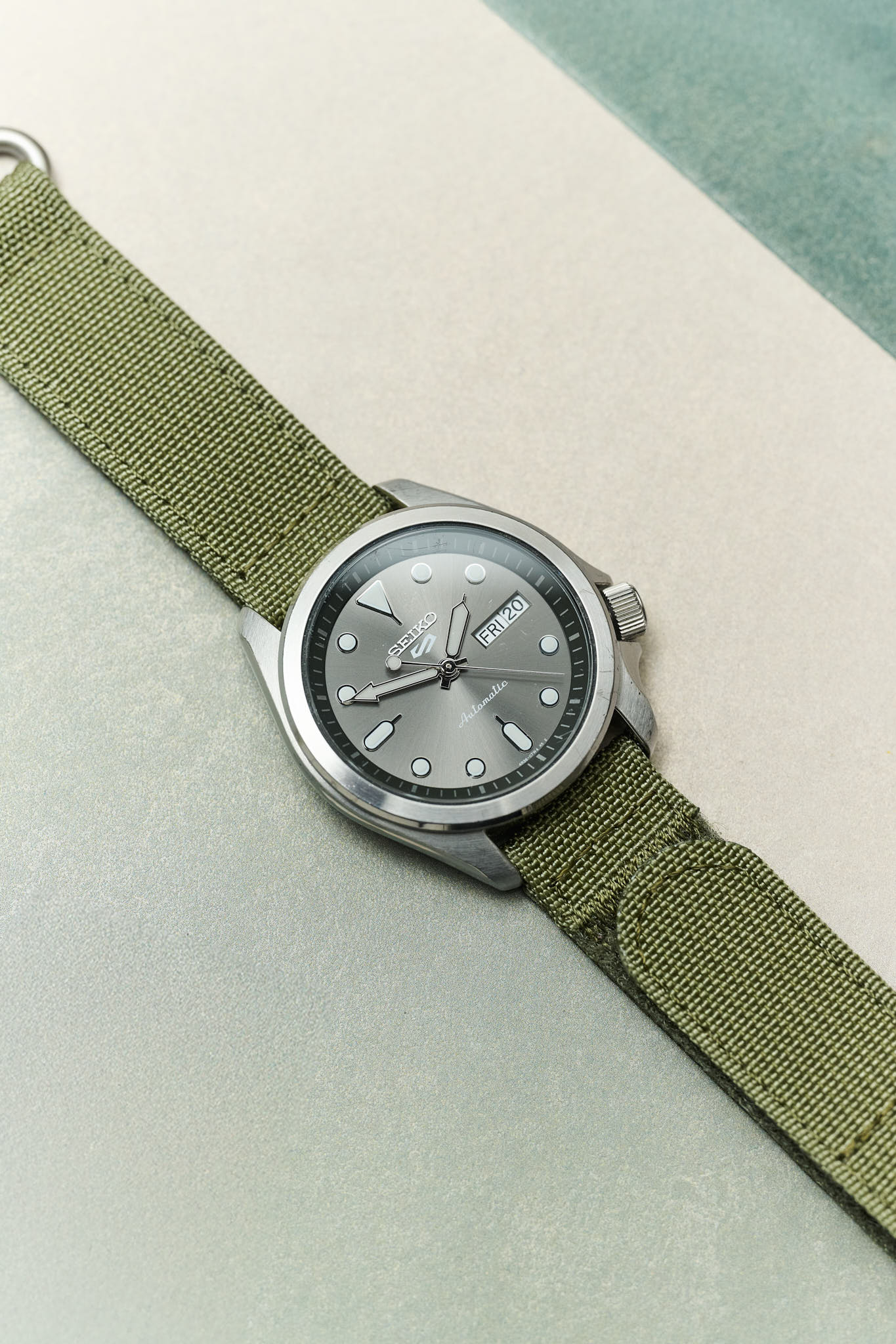 Premium Ribbed Two Piece Ballistic Nylon Strap - Army Green - The Strap Tailor
