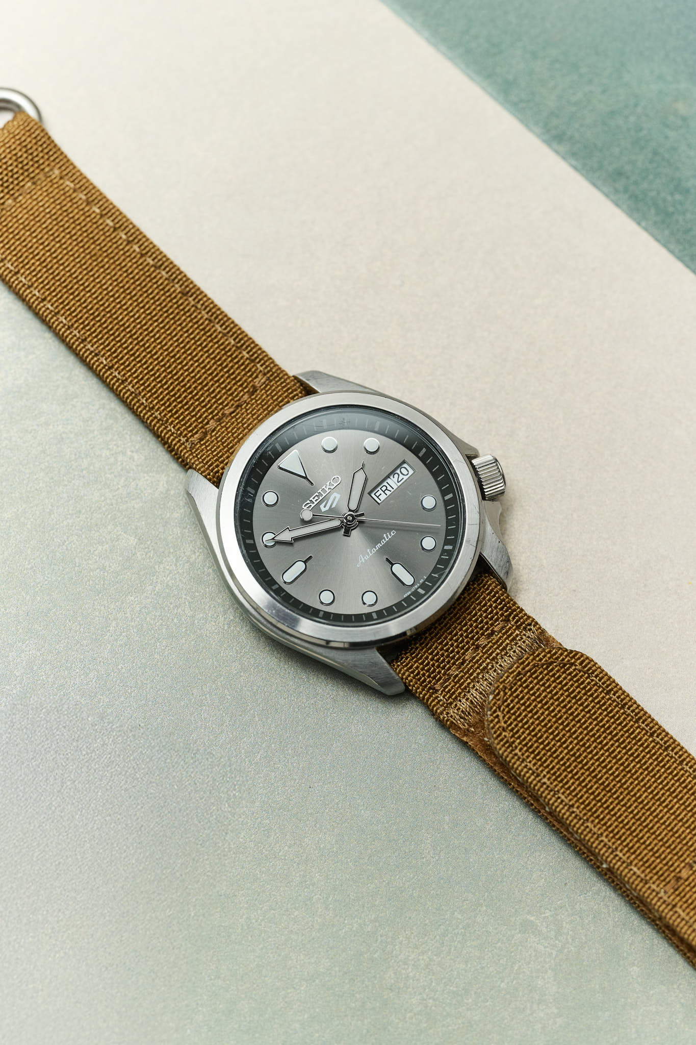 Premium Ribbed Two Piece Ballistic Nylon Strap - Coffee - The Strap Tailor