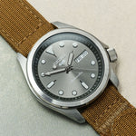 Premium Ribbed Two Piece Ballistic Nylon Strap - Coffee - The Strap Tailor