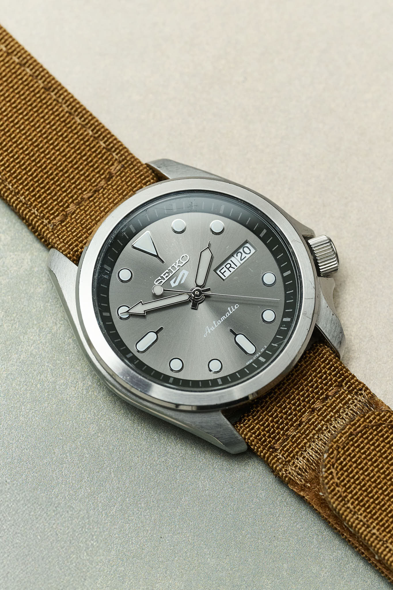 Premium Ribbed Two Piece Ballistic Nylon Strap - Coffee - The Strap Tailor