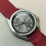 Premium Ribbed Two Piece Ballistic Nylon Strap - Burgundy - The Strap Tailor
