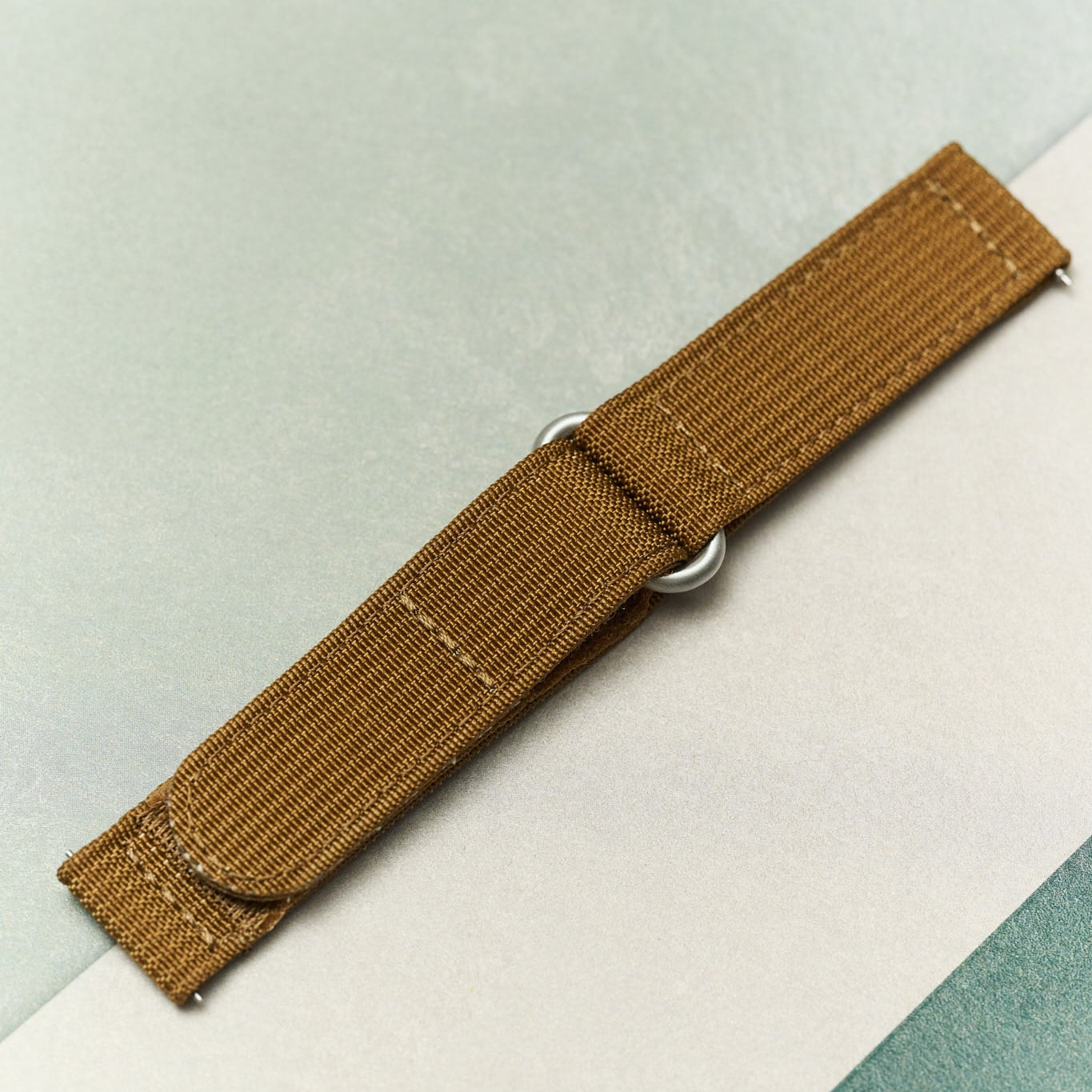 Premium Ribbed Two Piece Ballistic Nylon Strap - Coffee - The Strap Tailor