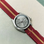 Premium Ribbed Two Piece Ballistic Nylon Strap - Burgundy & Khaki - The Strap Tailor