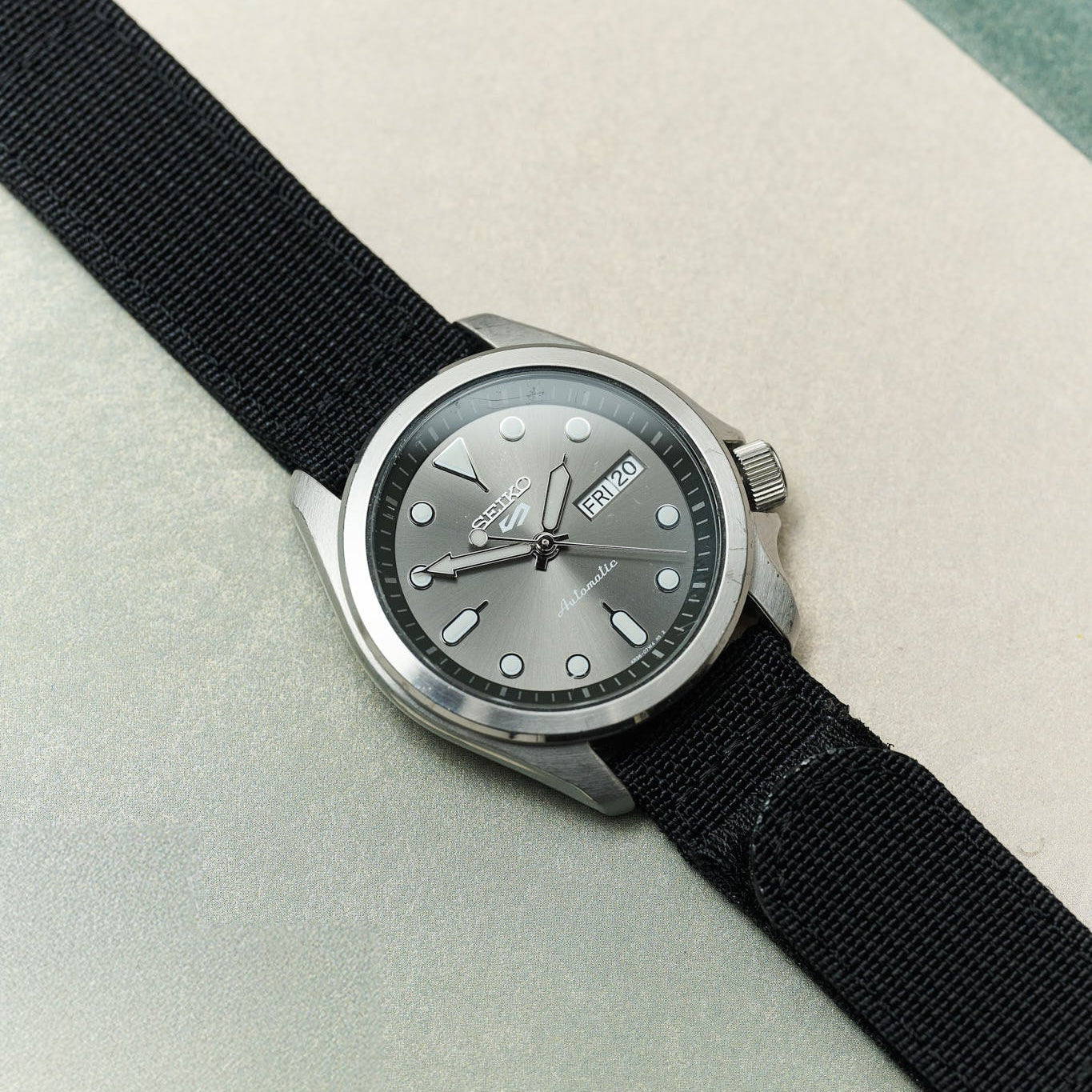 Premium Ribbed Two Piece Ballistic Nylon Strap - Black - The Strap Tailor