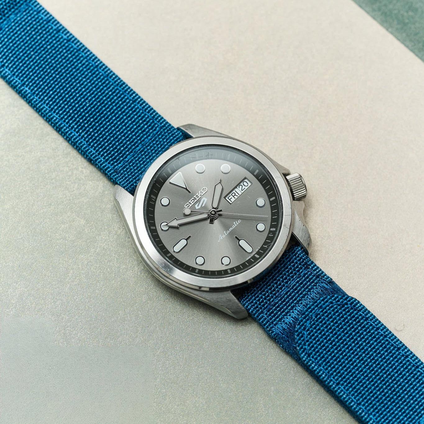 Premium Ribbed Two Piece Ballistic Nylon Strap - Ocean Blue - The Strap Tailor