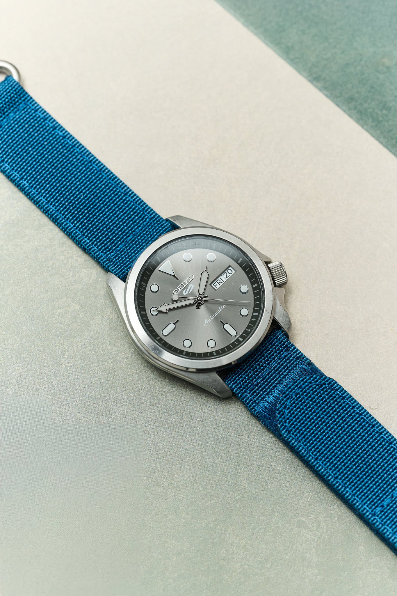 Premium Ribbed Two Piece Ballistic Nylon Strap - Ocean Blue - The Strap Tailor