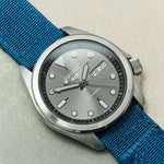 Premium Ribbed Two Piece Ballistic Nylon Strap - Ocean Blue - The Strap Tailor