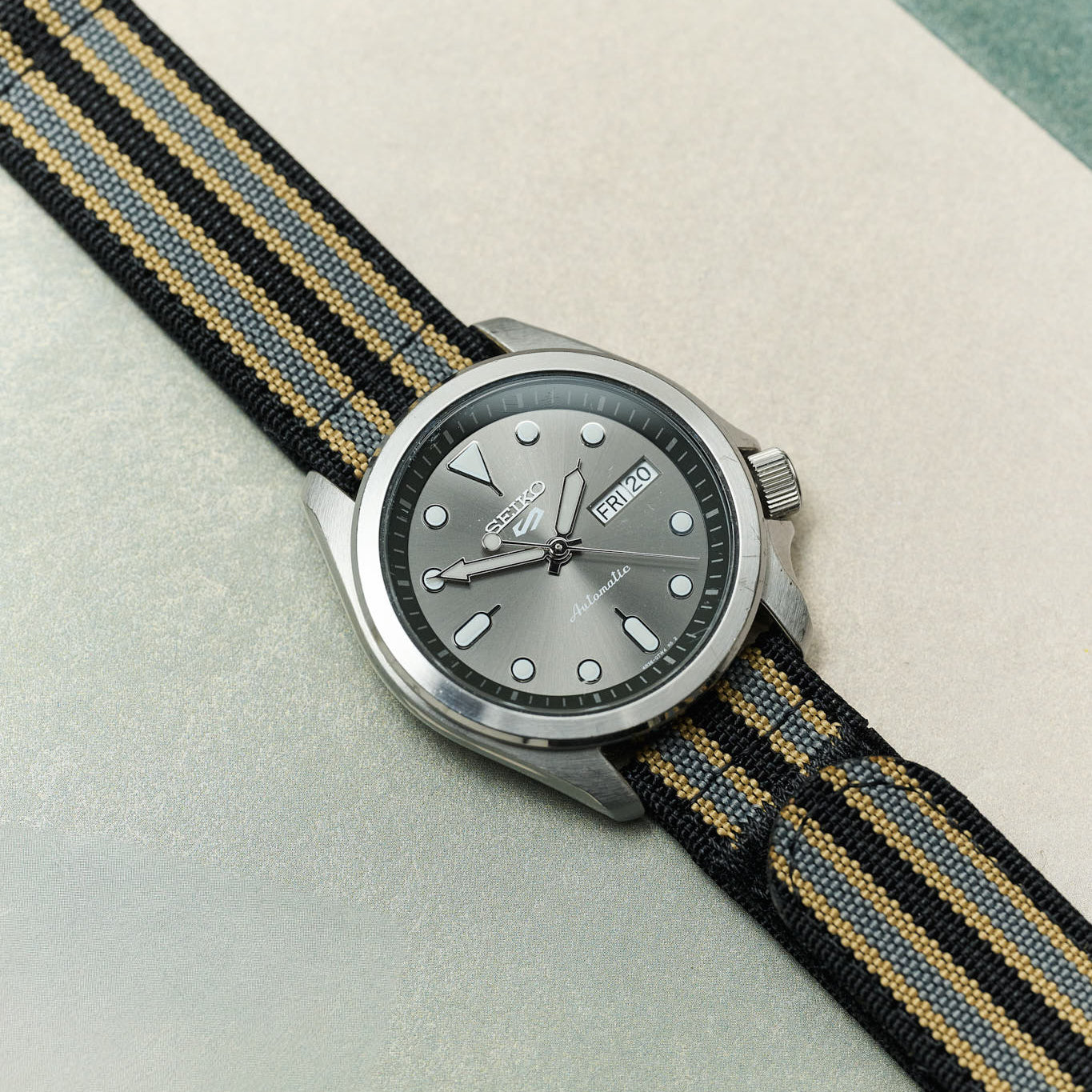 Premium Ribbed Two Piece Ballistic Nylon Strap - No Time To Die - The Strap Tailor