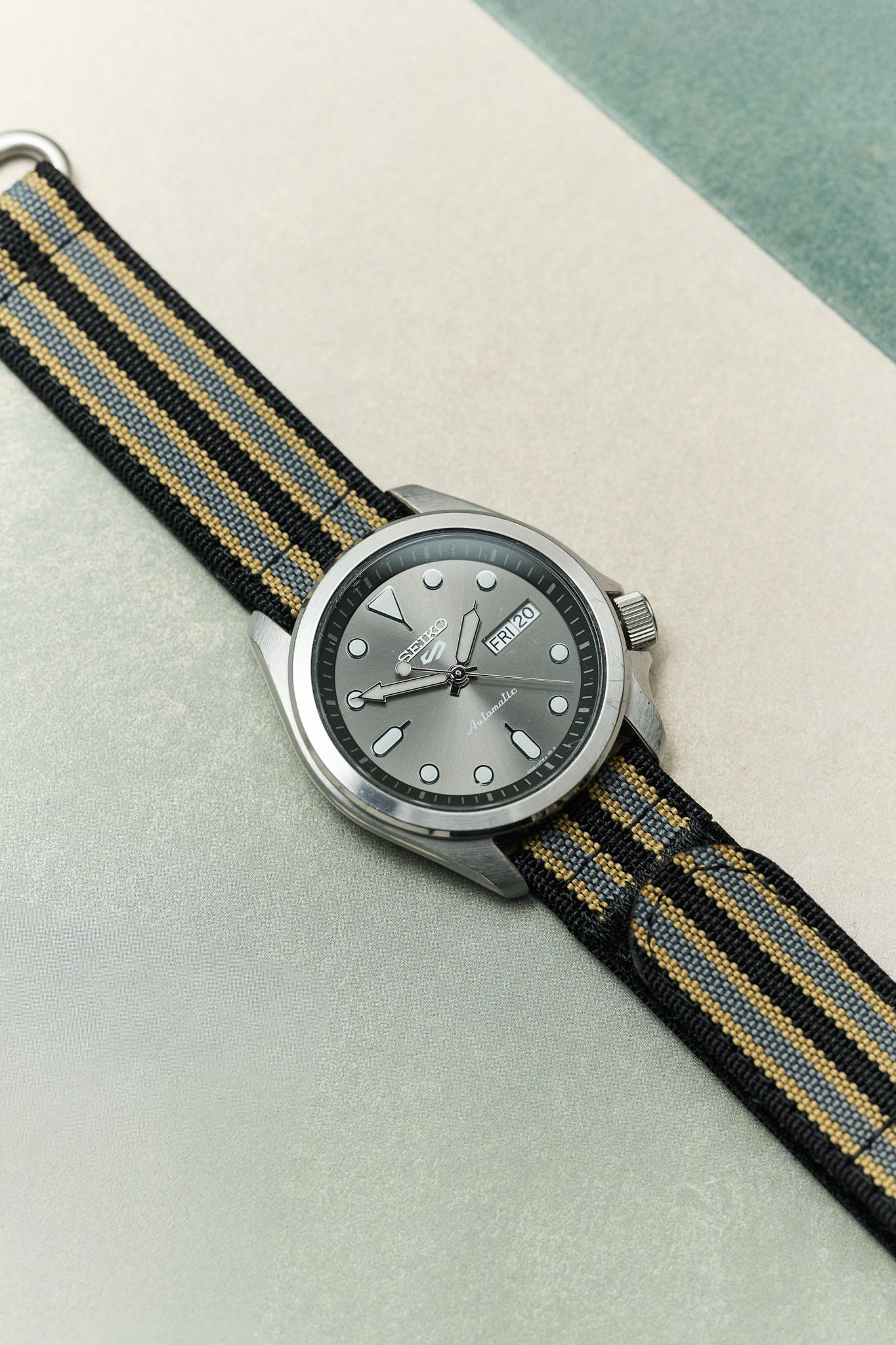 Premium Ribbed Two Piece Ballistic Nylon Strap - No Time To Die - The Strap Tailor