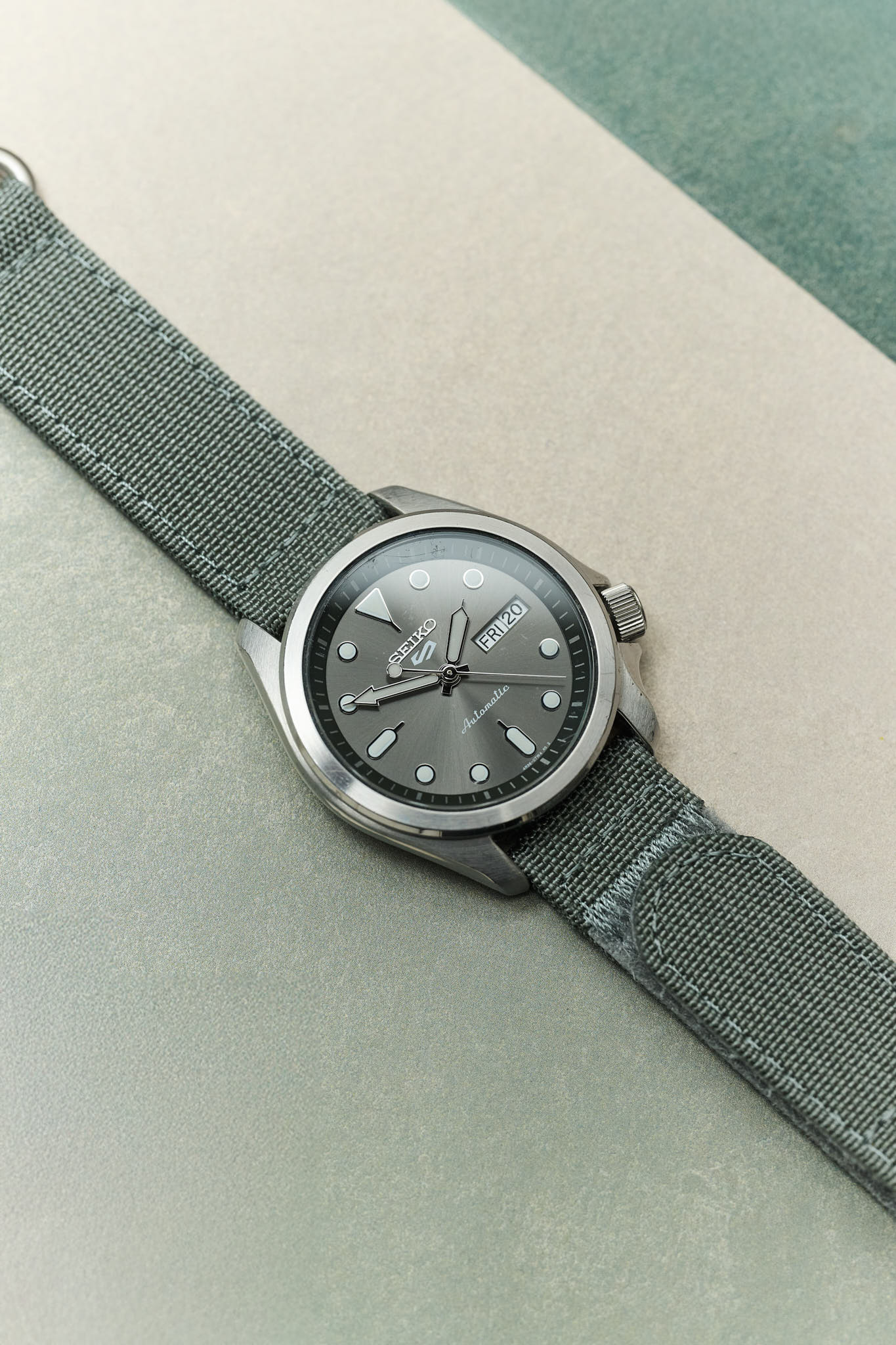 Premium Ribbed Two Piece Ballistic Nylon Strap - Smoke Grey - The Strap Tailor