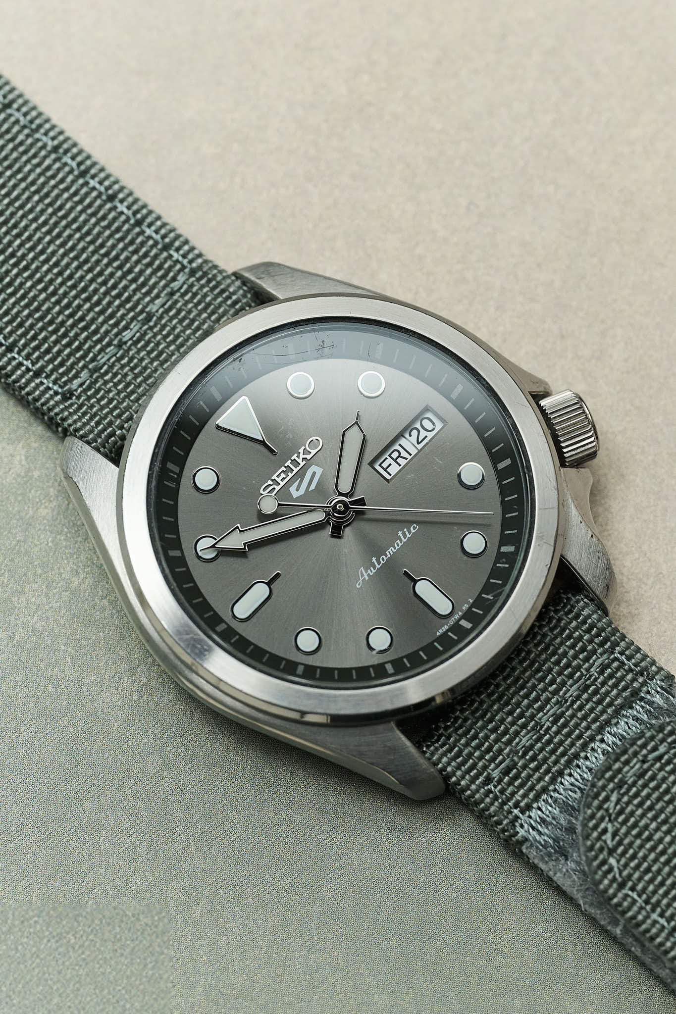 Premium Ribbed Two Piece Ballistic Nylon Strap - Smoke Grey - The Strap Tailor