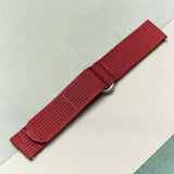 Premium Ribbed Two Piece Ballistic Nylon Strap - Burgundy - The Strap Tailor