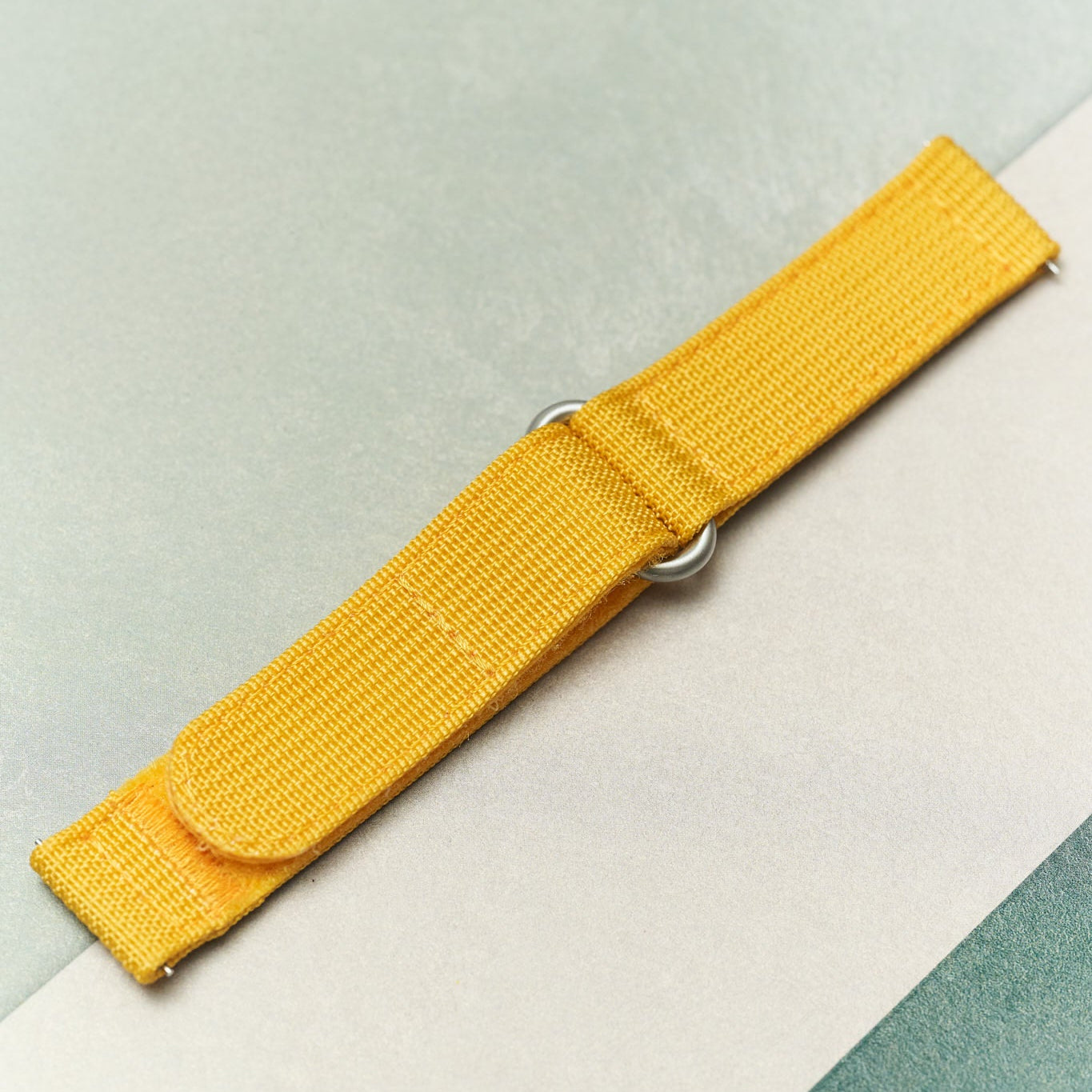 Premium Ribbed Two Piece Ballistic Nylon Strap - Mustard Yellow - The Strap Tailor