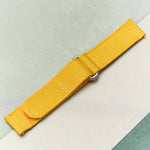 Premium Ribbed Two Piece Ballistic Nylon Strap - Mustard Yellow - The Strap Tailor