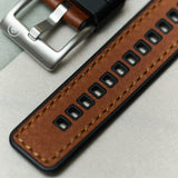 Leather & Rubber Strap - Tan Brown