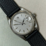 Leather & Rubber Strap - Black