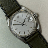Leather & Rubber Strap - Olive Green