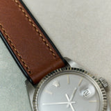 Leather & Rubber Strap - Tan Brown