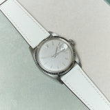 Slimline Saffiano Chevre Strap - Blanc - RTW