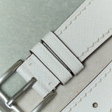 Slimline Saffiano Chevre Strap - Blanc - RTW