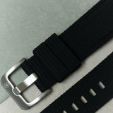 Curved Lug Rubber Strap - Black