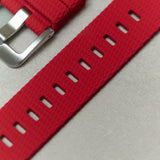 Curved Lug Rubber Strap - Red