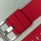 Curved Lug Rubber Strap - Red