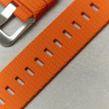 Curved Lug Rubber Strap - Orange