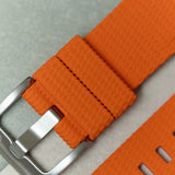 Curved Lug Rubber Strap - Orange
