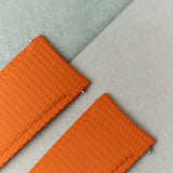 Curved Lug Rubber Strap - Orange