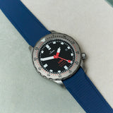Curved Lug Rubber Strap - Navy Blue