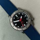 Curved Lug Rubber Strap - Navy Blue