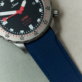 Curved Lug Rubber Strap - Navy Blue