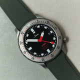 Curved Lug Rubber Strap - Green